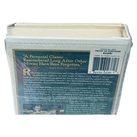 Walt Disney's Masterpiece Bambi 55th Anniversary Limited Ed VHS Movie Sealed - Picture 4 of 7